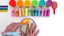 DIY Soft Pyramid Jelly Gummy Pudding Learn Colors Play Doh Glitter Popsicles * RainbowLear