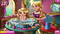 Princess Elsa Anna Barbie Snow White and Rapunzel Baby Wash Games Compilation