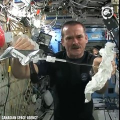 Cet astronaute essor une serviette dans l'espace. Ce qui se produit va vous laisser sans voix !