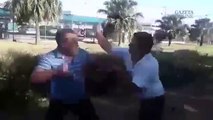 Taxistas brigam em frente ao aeroporto de Vitória