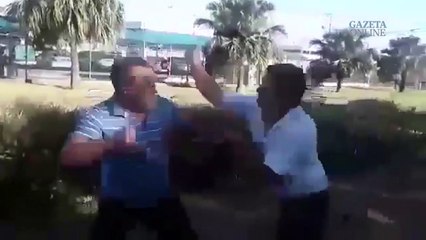 Taxistas brigam em frente ao aeroporto de Vitória