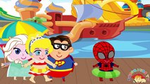 Spiderman, Congelado Elsa y Rosa Spidergirl vs Fantasma! w/Joker y Broma! Divertido Superhéroes :