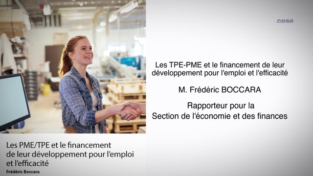 Les PME/TPE et le financement de leur développement pour l’emploi et l’efficacité - cese