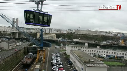 Le téléphérique urbain de Brest visité par des élus d’Île-de-France