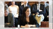 Angelina Jolie gives lecture at London School of Economics
