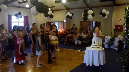 Girl Drops Baby To Catch Wedding Bouquet