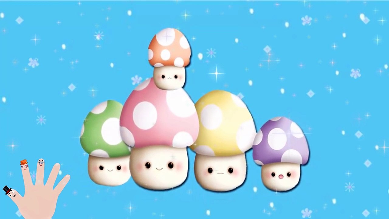 Fnger Family song ♥ Mushroom family Simple song for children