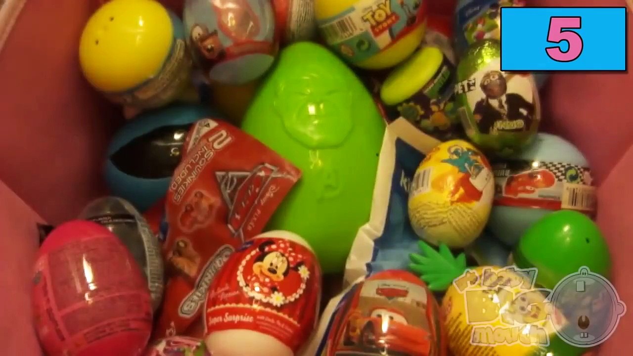NEW Huge 101 Surprise Eggs Opening Disney Pixar...