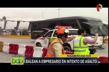 Panamericana Sur: balean a empresario en intento de asalto