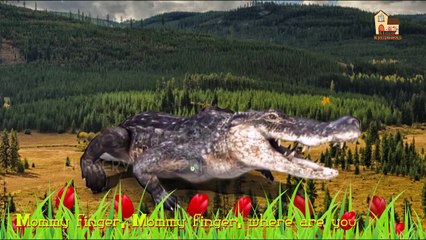 Животное анимационный мультфильм Дети крокодил динозавры Семья палец к к к к к к питомник рифмы против |