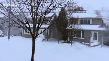 Footage shows severity of blizzard in New Jersey