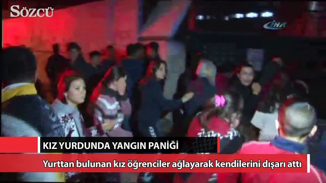 Kız yurdunda yangın paniği