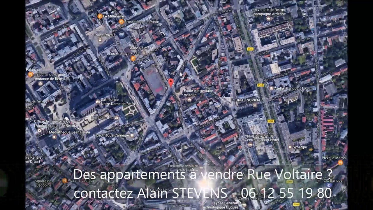 Appartement à vendre Reims rue Voltaire, secteur voltaire - Immobilier Maison, Commerce - Alain STEVENS