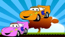 Learn Numbers - Lightning Mcqueen Color Cars in Spiderman Cartoon - Colors For Kids & Nurs