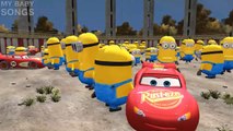 Minions COLORS & Lightning McQueen Cars - Finger Family Nursery Rhyme And Kids Songs