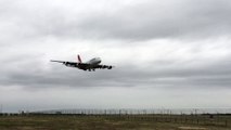 Qantas Airbus A380-842 Landing at DFW