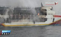 Kapal Terbakar di Sulut Sudah Dipindahkan
