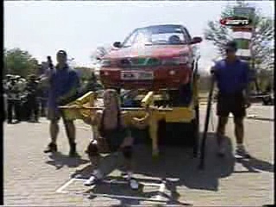 Jill Mills lifts car