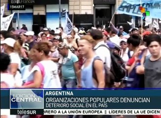 Marchan en Argentina ante deterioro social por políticas de Macri