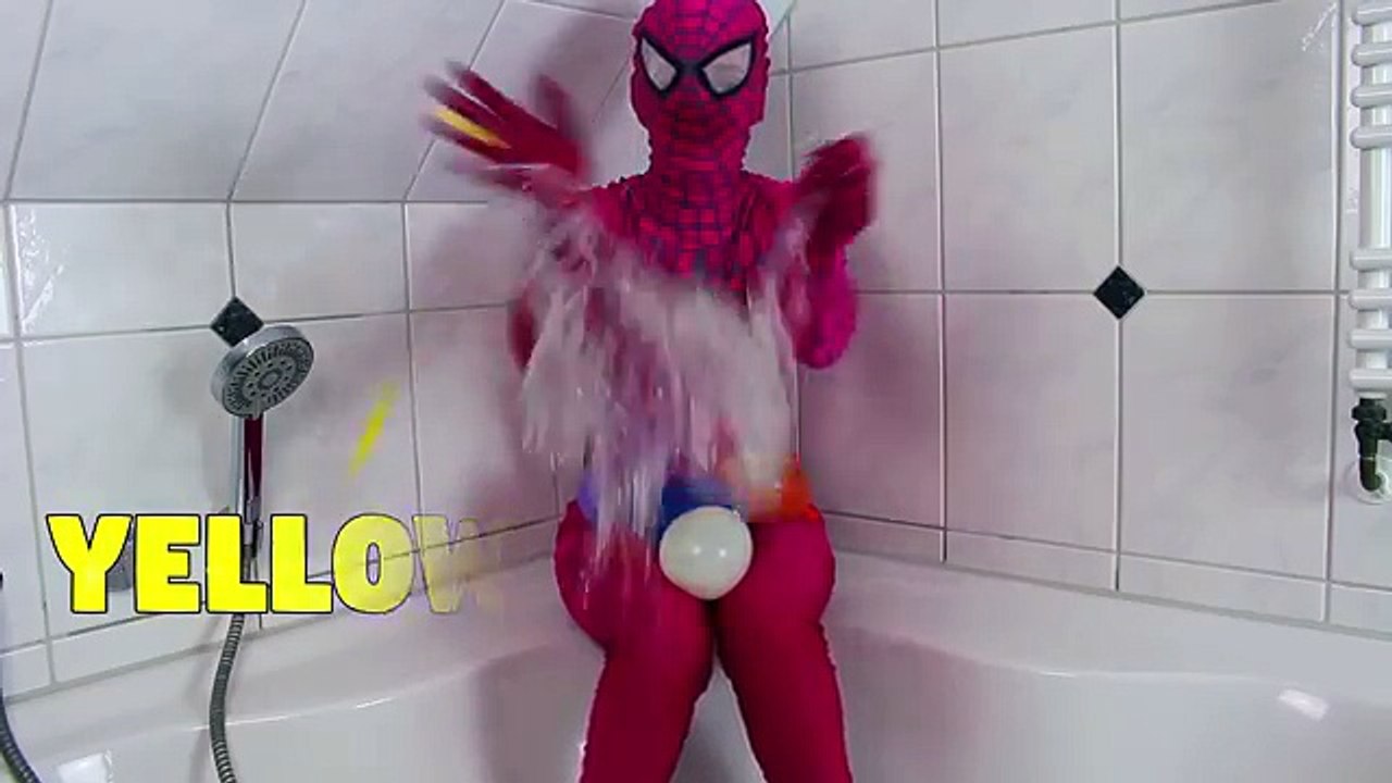 ★ Spiderman WET BALLOONS Finger Family Compilation ★ 15 Minutes Learn Colours Water Balloo