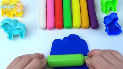 И животное Детка ребенок цвета Творческий доч для весело Дети Узнайте лев пресс-формы играть Кролик видео