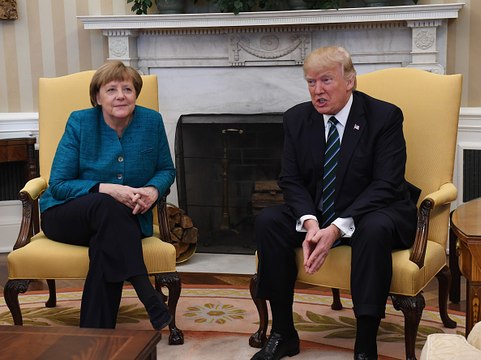 Trump and Merkel didn't shake hands in the Oval Office today