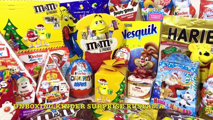 Много Новогодних конфет,сладостей и Киндер Сюрпризы.Распаковка Подарочных Наборов a lot of