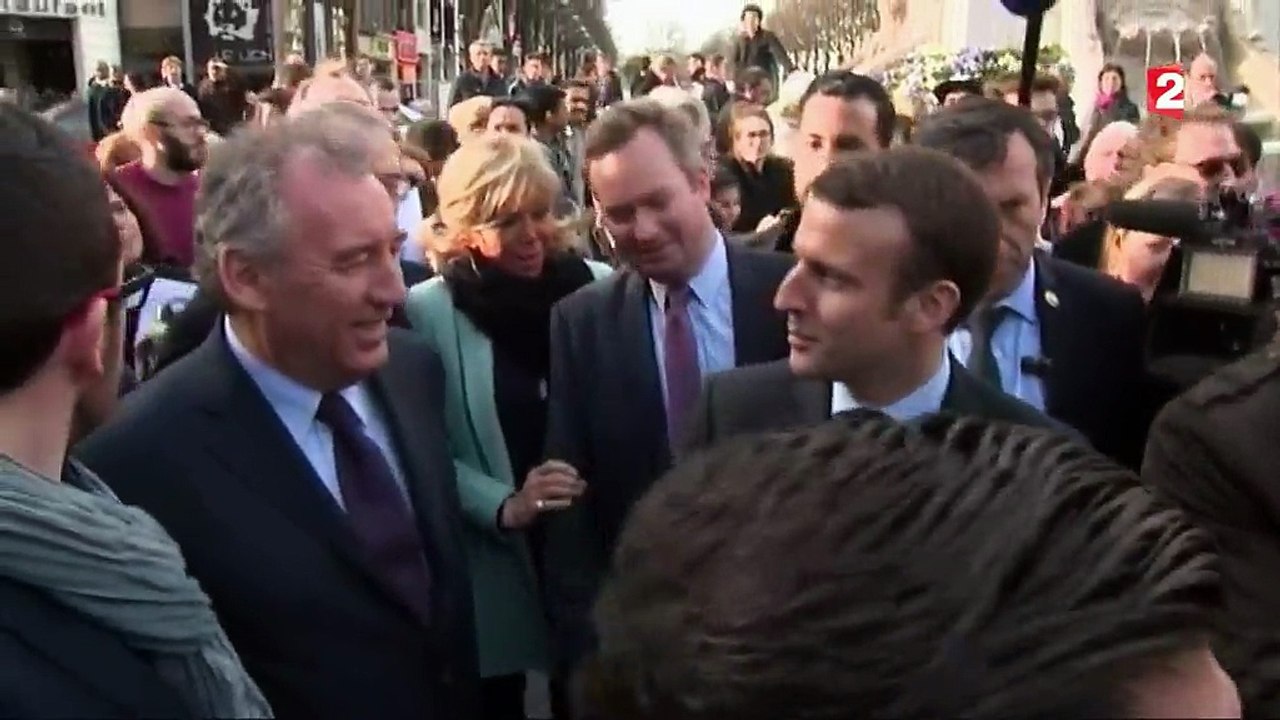 Emmanuel Macron et François Bayrou font leur première apparition commune à Reims