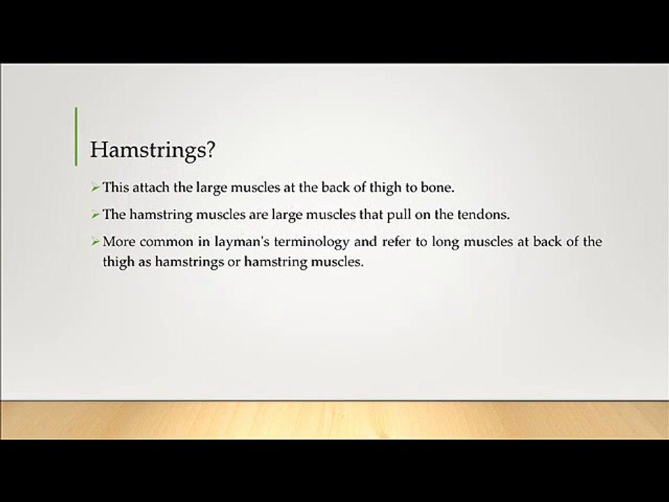 How can you treat a hamstring injury