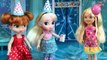 Birthday Party! Elsa and Anna celebrate with Birthday Cake, Piñata