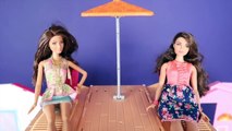 Barbie 3 Storey Townhouse - 4 Barbie Fashionistas Dolls - Unboxing Kids Toy Review Barbie