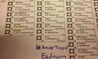 Hollanda Genel Seçiminde Oy Pusulasından Erdoğan'a Oy Çıktı