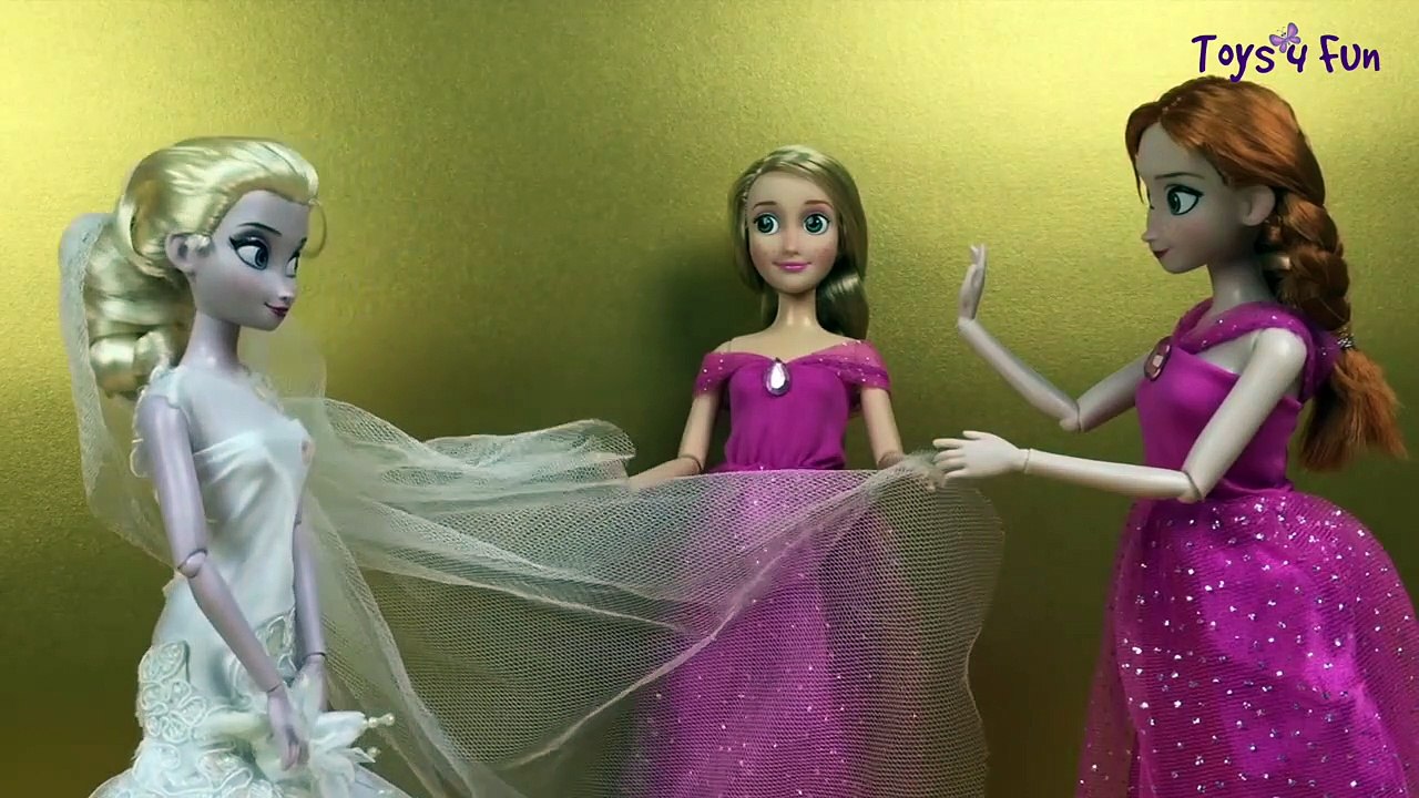 Elsa Gets Married! Frozen Wedding Dress, ft Disney Princess Anna and