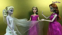 Elsa Gets Married! Frozen Wedding Dress, ft Disney Princess Anna and Kristoff