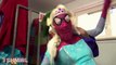 Congelados ELSA cumpleaños Embarazada Spidergirl Congelado Elsa de la Cárcel de corte de pelo de Spiderman de los Superhéroes de r