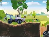 De dibujos animados sobre la cosechadora de dibujos animados sobre un portable de dibujos animados sobre un tractor maquinaria agrcola para los niños
