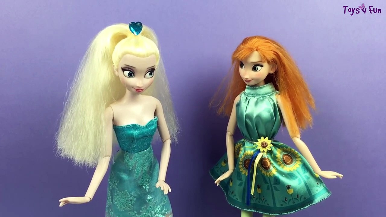 Frozen Elsa and Anna Dolls Makeover! Frozen Hairstyle and Dress Up. Disney Prin