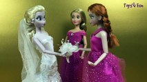 Elsa Gets Married! Frozen Wedding Dress, ft Disney Princess Anna and Kristo