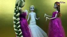 Elsa Gets Married! Frozen Wedding Dress, ft Disney Princess Anna and Kristoff an