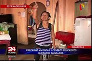 Intensa lluvia afectó viviendas y colegios en Carabayllo