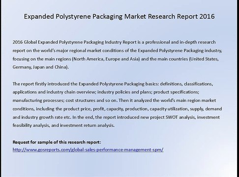 Expanded Polystyrene Packaging Market Research Report 2016