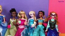 Disney Princess Dolls Playing - Face Painting Fun! Frozen Dolls Videos, Elsa And Anna.-