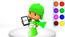 Learn Colors with Talking Pocoyo Cars Painting - Learning Colours & Songs for Kids Childre