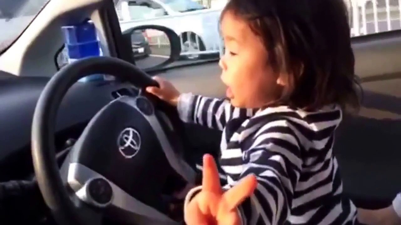 脇見運転？縁石に激突すクラウン。ドライブレコーダー。Car Crash HD