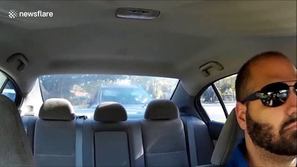 Two women engage in aggressive road rage dispute in Miami