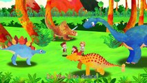 Five Little Dinosaurs | + More Nursery Rhymes & Kids Songs - ABCkidTV