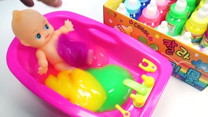 И Детка ребенок ванна глина цвета подсчет Творческий кукла весело моделирование чисел муть время видео