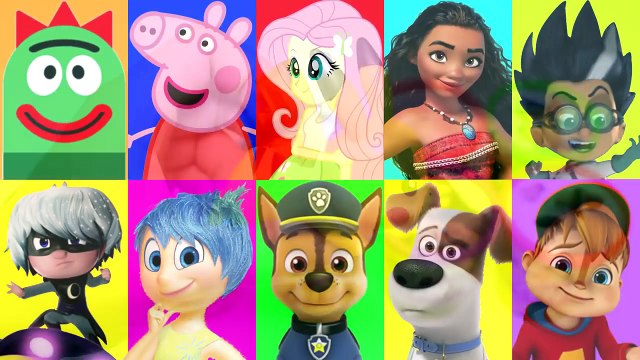 PJ Masks Game - Play Doh Learning Colors Peppa Pig English Episode, Paw Patrol, Yo Gabba G