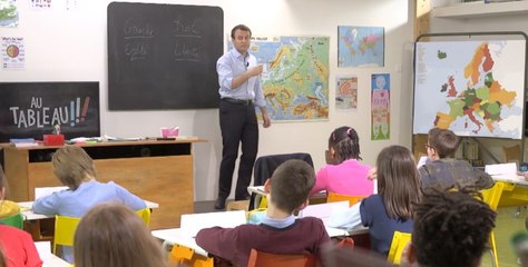 Quand Emmanuel Macron raconte la droite et la gauche aux enfants