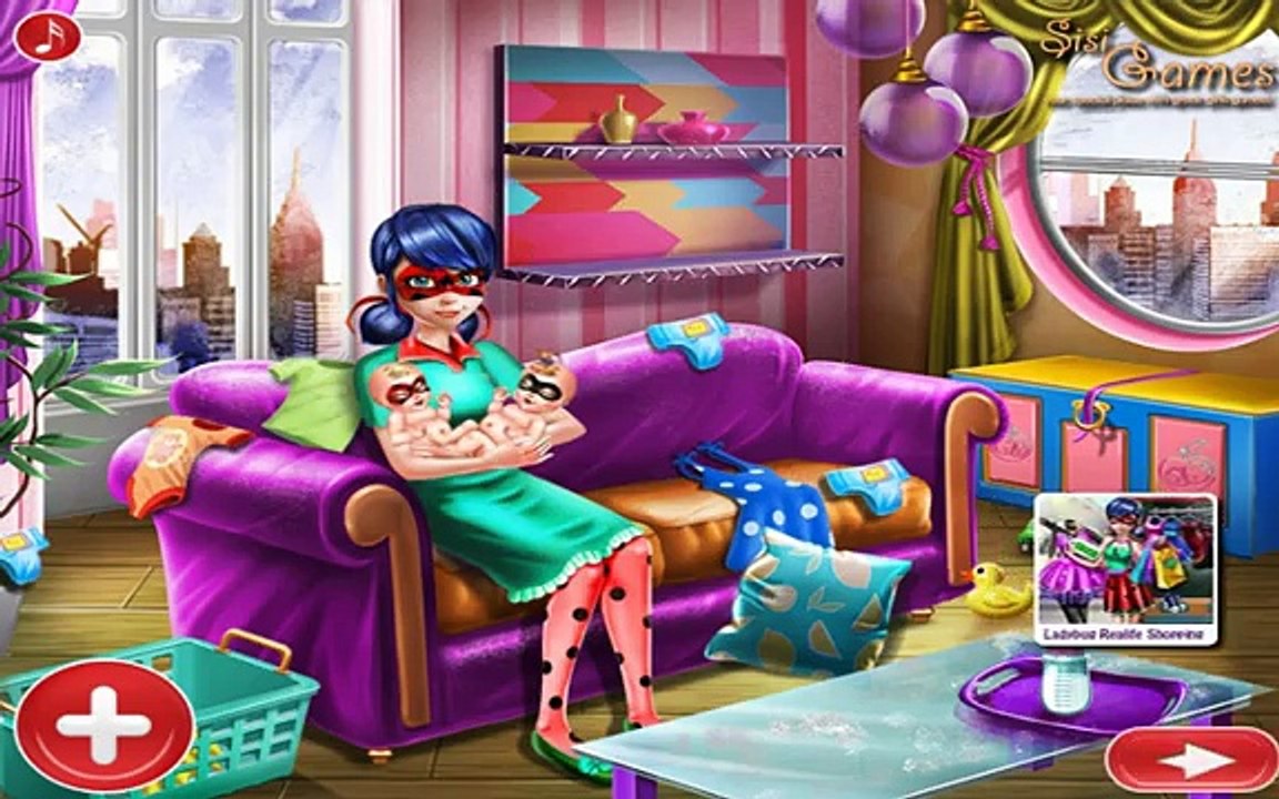 Ladybug Twins Family Day: Ladybug & Cat Noirs Twins! Caring Games | Ladybug Twins Family